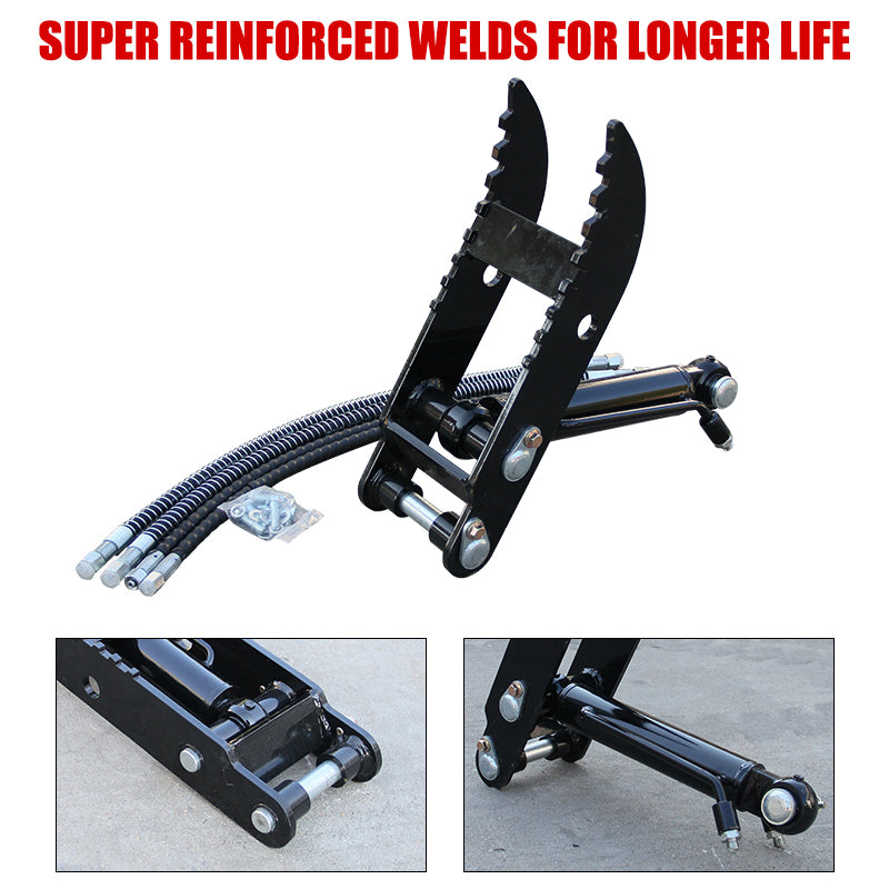 Fits For Mini Excavators Small Digger Attachment Kit Hydraulic Thumb Clip Clamp