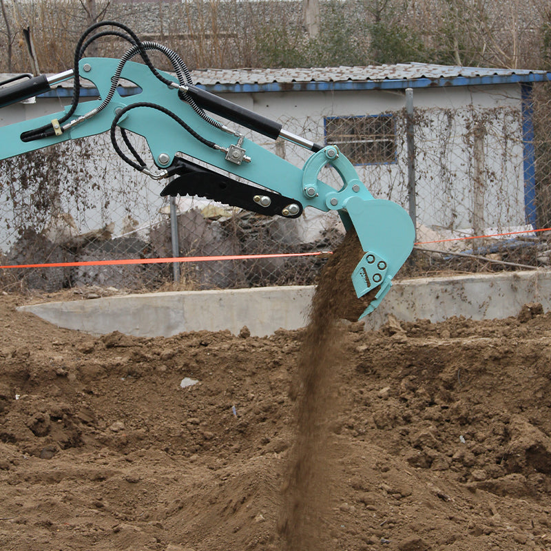 Mini Excavator Hydraulic Thumb 1.1 Ton Digger Gas Tracked Crawler Kubota Diesel