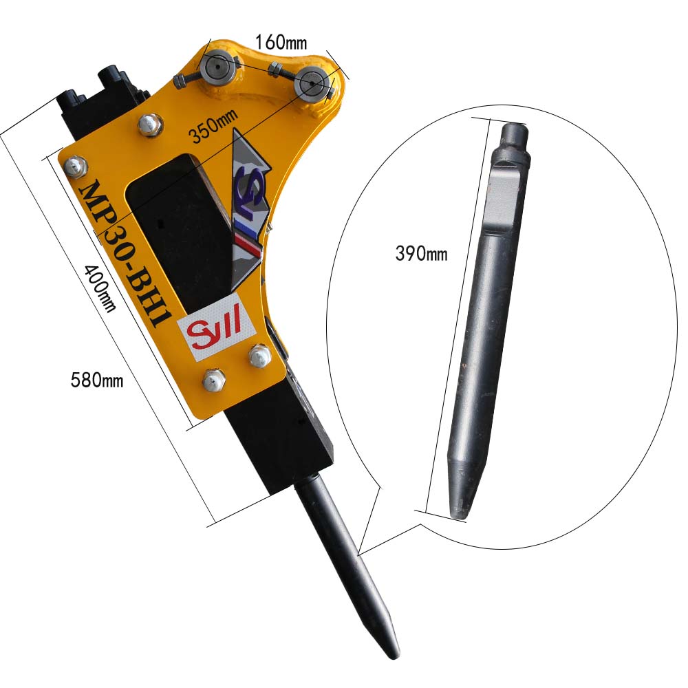 Free Shipping For 0.8-1 T Mini Excavator Attachment Break Hammer