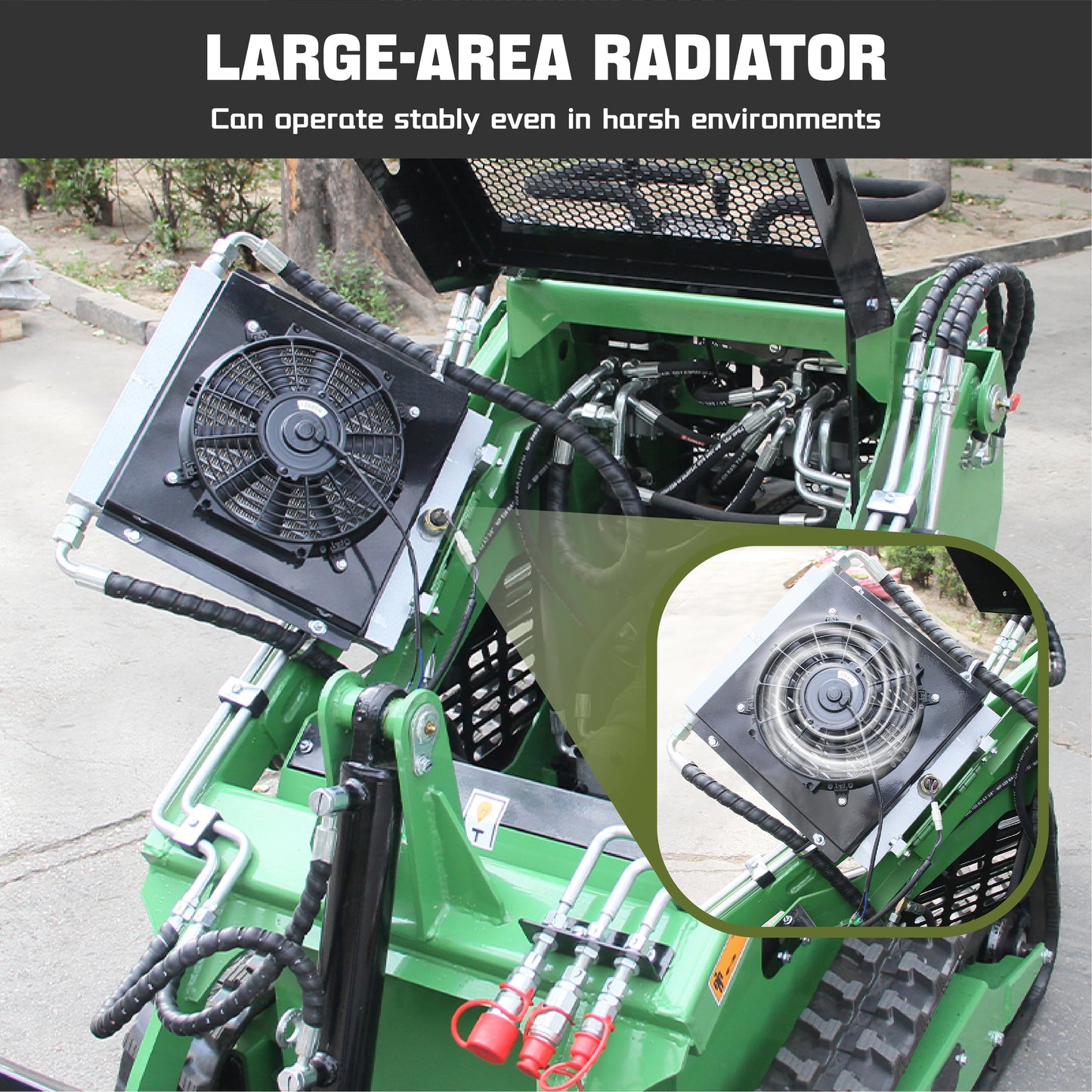 Stand-on Crawler Mini Skid Steer Loader with 13.5HP Engine Gas Bucket In USA