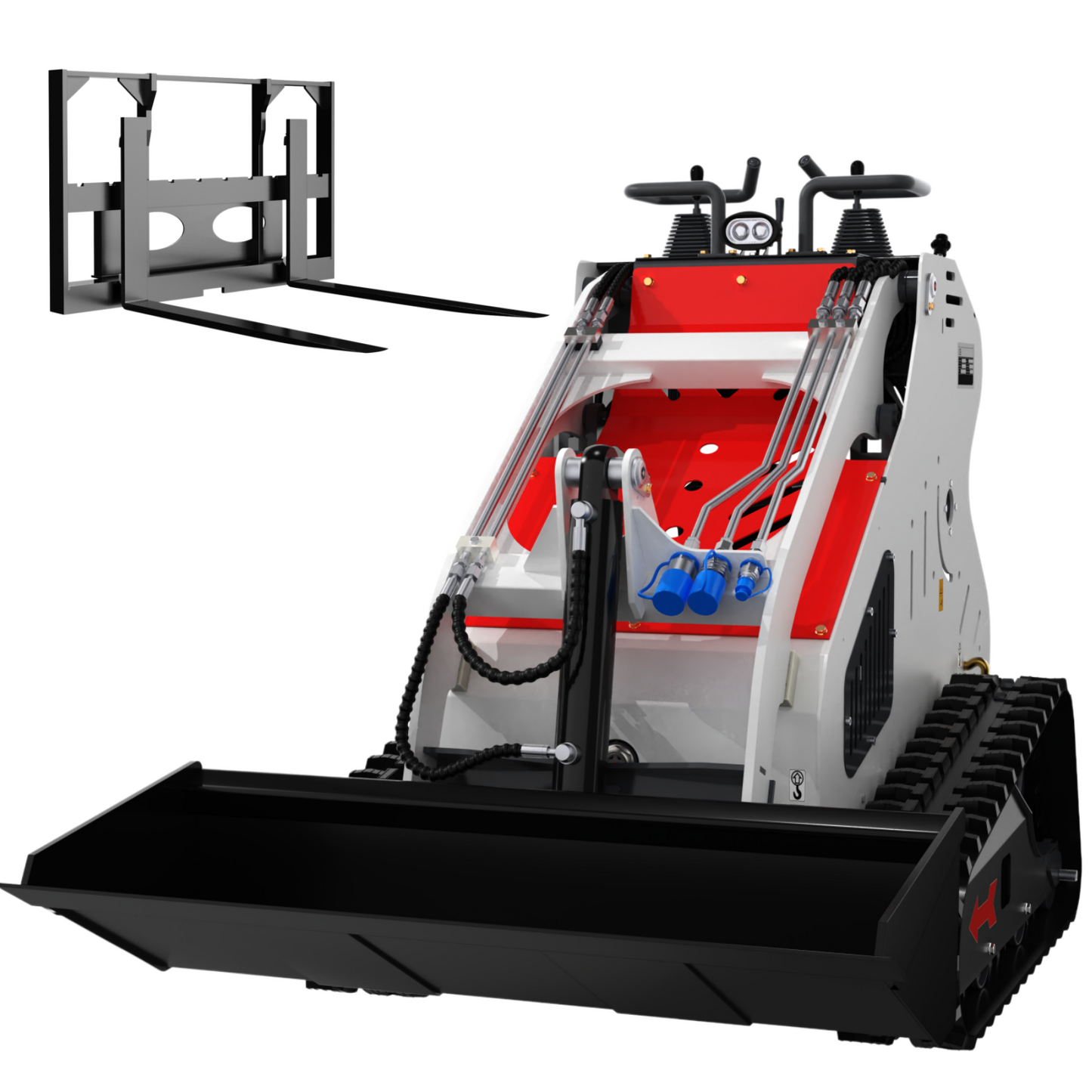 MachPro 39" Ultra-Narrow Stand-On Mini Skid Steer – Zero Tail Swing & Walk-Behind Dual Mode, 13.5HP Briggs & Stratton EPA Engine, Compact Track Loader for Tight Spaces, Farms & Landscaping