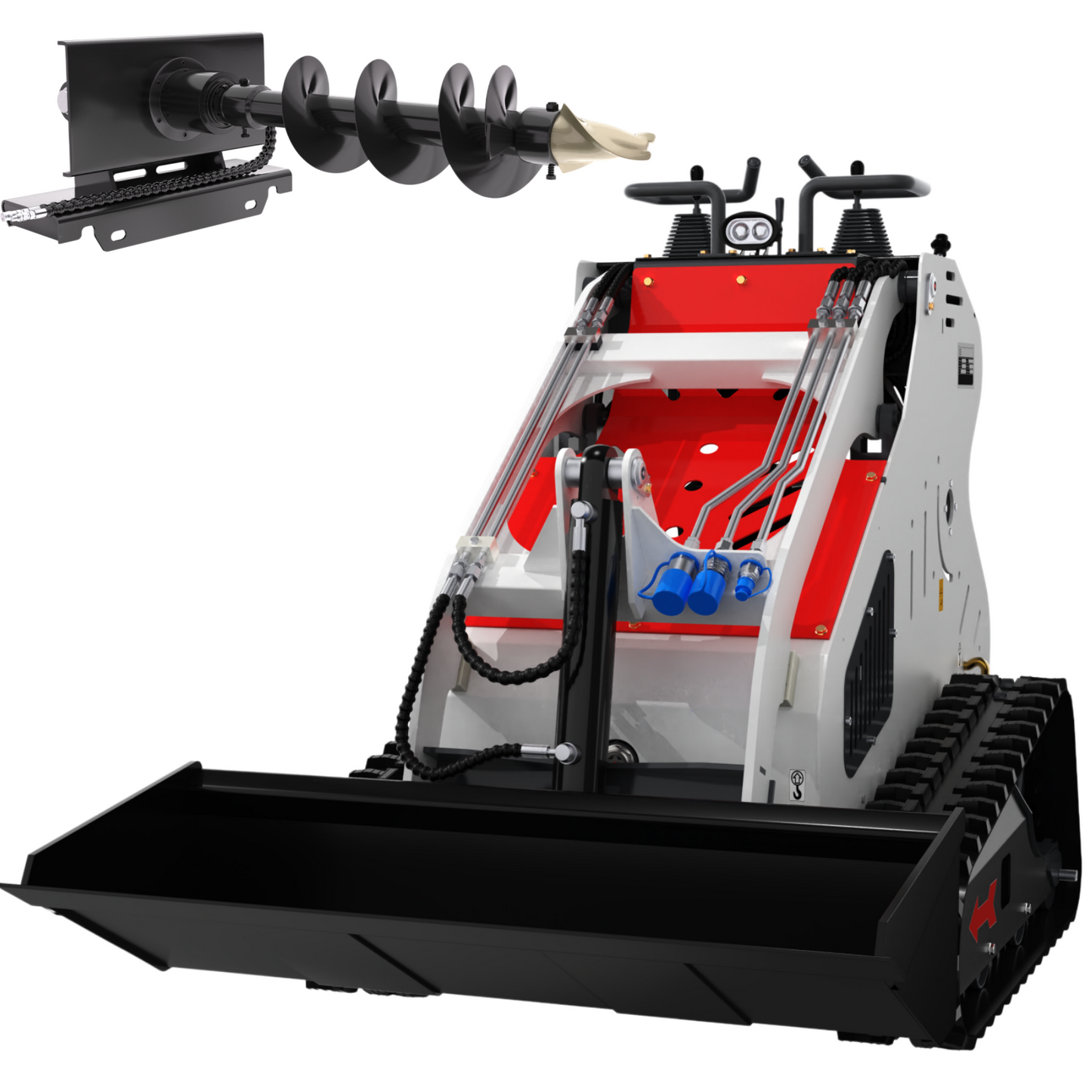 MachPro 39" Ultra-Narrow Stand-On Mini Skid Steer – Zero Tail Swing & Walk-Behind Dual Mode, 13.5HP Briggs & Stratton EPA Engine, Compact Track Loader for Tight Spaces, Farms & Landscaping