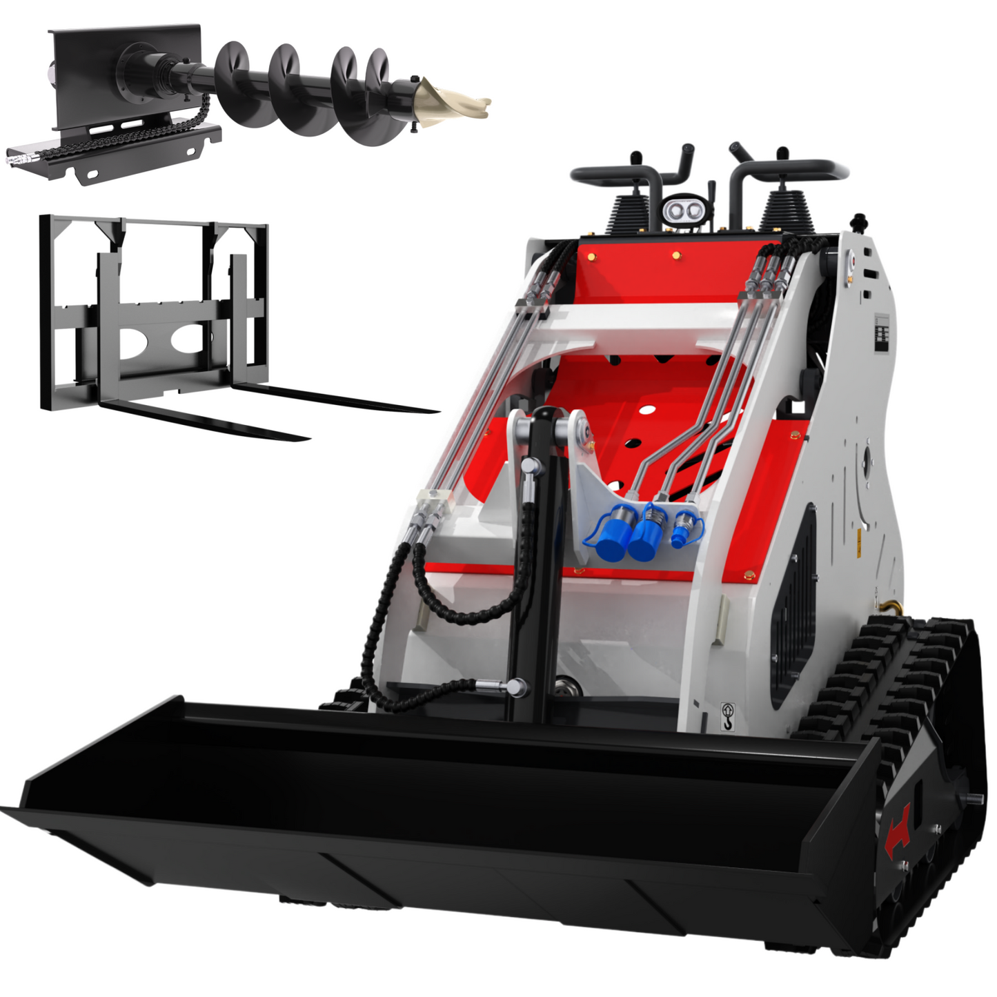 MachPro 39" Ultra-Narrow Stand-On Mini Skid Steer – Zero Tail Swing & Walk-Behind Dual Mode, 13.5HP Briggs & Stratton EPA Engine, Compact Track Loader for Tight Spaces, Farms & Landscaping