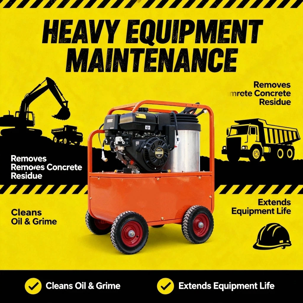 Machpro H4000 Industrial Hot Water Pressure Washer – 4060 PSI, 212°F Diesel High-Temp Cleaner with Briggs & Stratton Engine & Italian AR Pump (Orange)
