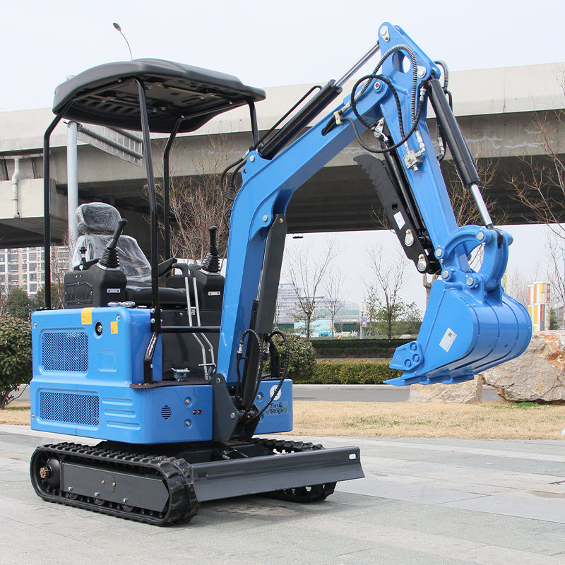 1.8 Ton New Pilot Control KubotaEnigne Diesel Mini Excavator, 2800LBS Dig Force, for Home Garden Digging