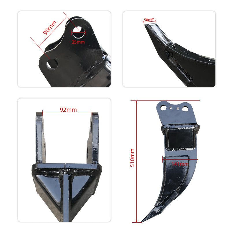 0.8-1.5Ton Mini Excavator Ripper Excavator Attachment Scarifier for Machinery