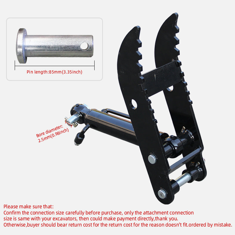 Fits For Mini Excavators Small Digger Attachment Kit Hydraulic Thumb Clip Clamp