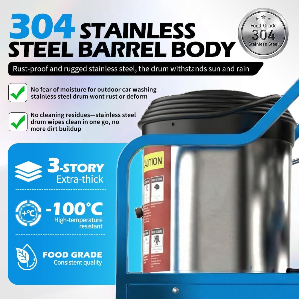 Mach pro H4000 Industrial Hot Water Pressure Washer – 4060 PSI, 212°F Diesel High-Temp Cleaner with Briggs & Stratton Engine & Italian AR Pump (BLUE)