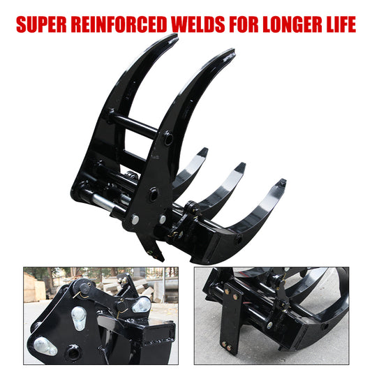 NEW Mini Excavator Attachment Grapple Wide Opening Grabber for Small Diggers