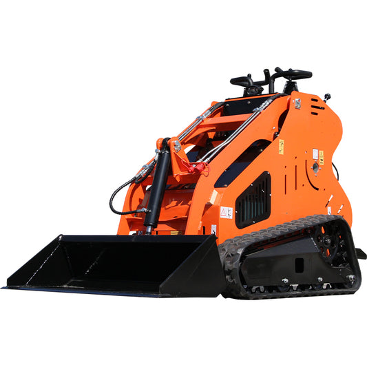 Compact Crawler Mini Skid Steer Loader W/ 13.5HP Gas Engine Bucket Garden