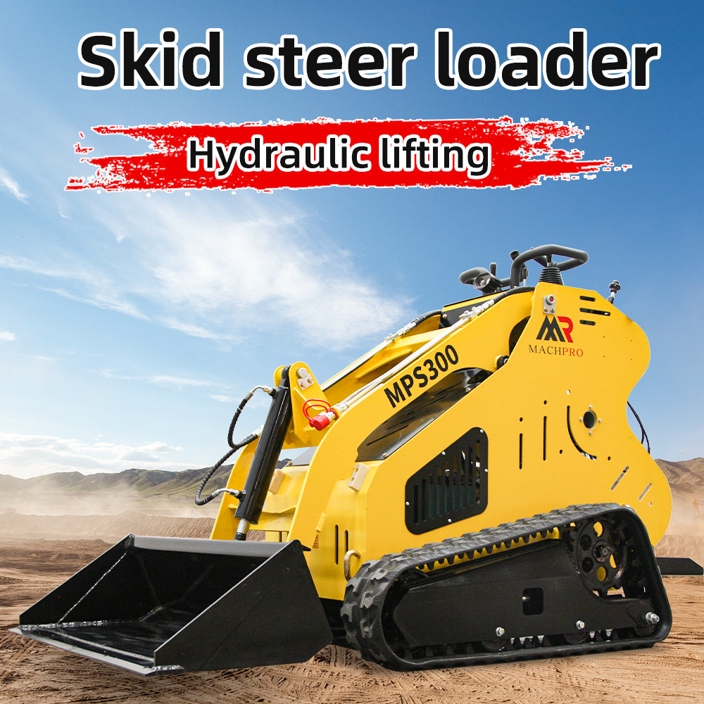 New POWERFUL 13.5HP Hydraulic Mini Skid Steer Loader Stand-on Track Gas Garden