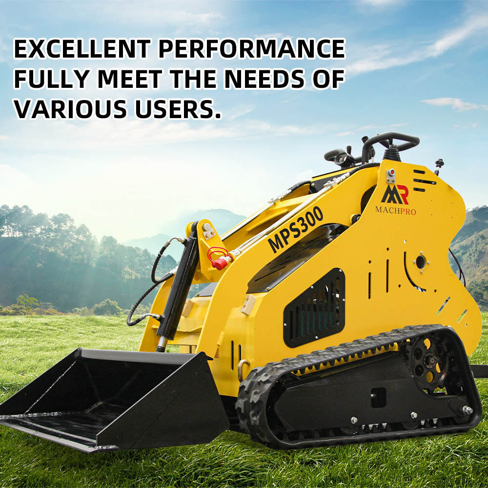 New POWERFUL 13.5HP Hydraulic Mini Skid Steer Loader Stand-on Track Gas Garden