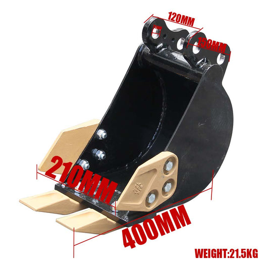 200mm Narrow Trenching Tooth Bucket Attachment For 0.8-1.5Ton Mini Excavators
