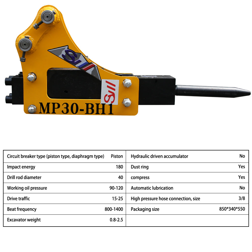 Free Shipping For 0.8-1 T Mini Excavator Attachment Break Hammer