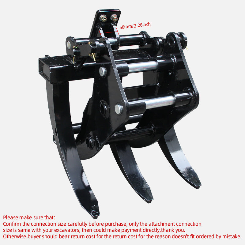 NEW Mini Excavator Attachment Grapple Wide Opening Grabber for Small Diggers