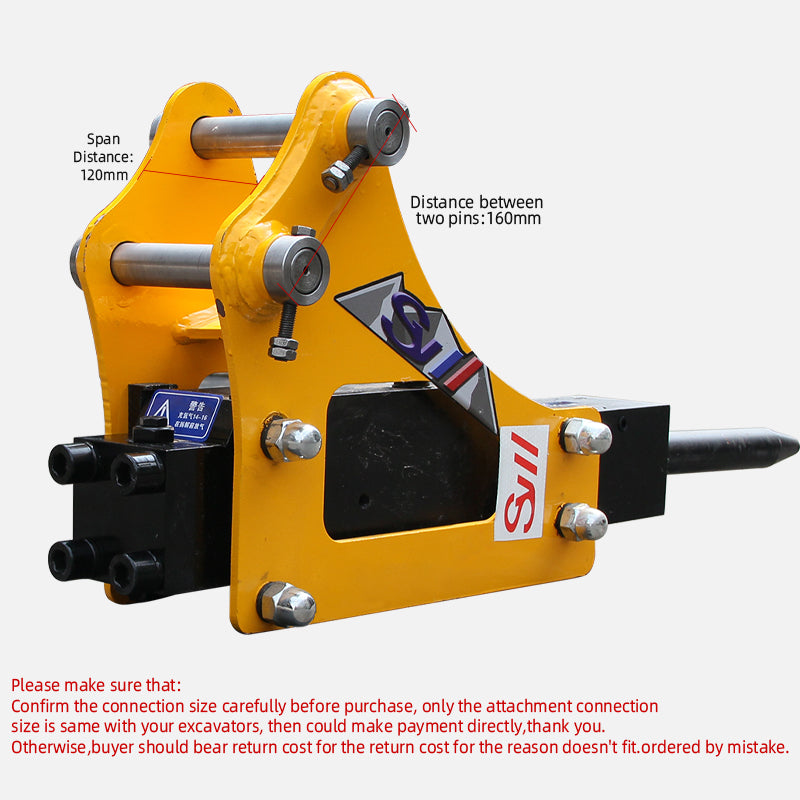 Free Shipping For 0.8-1 T Mini Excavator Attachment Break Hammer