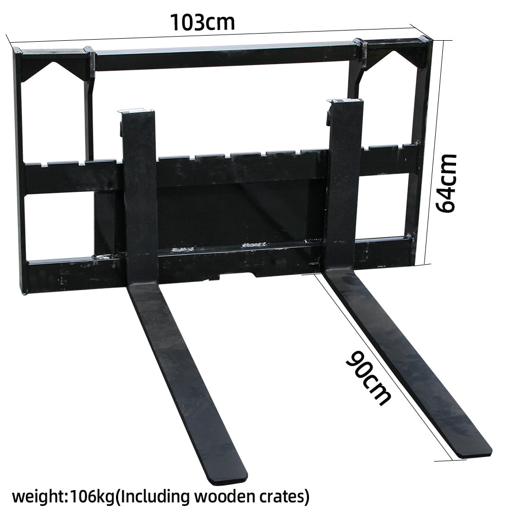 Mini Skid Steer Equuipment 500lbs 35.5" Pallet Fork Tool Industrial Handling