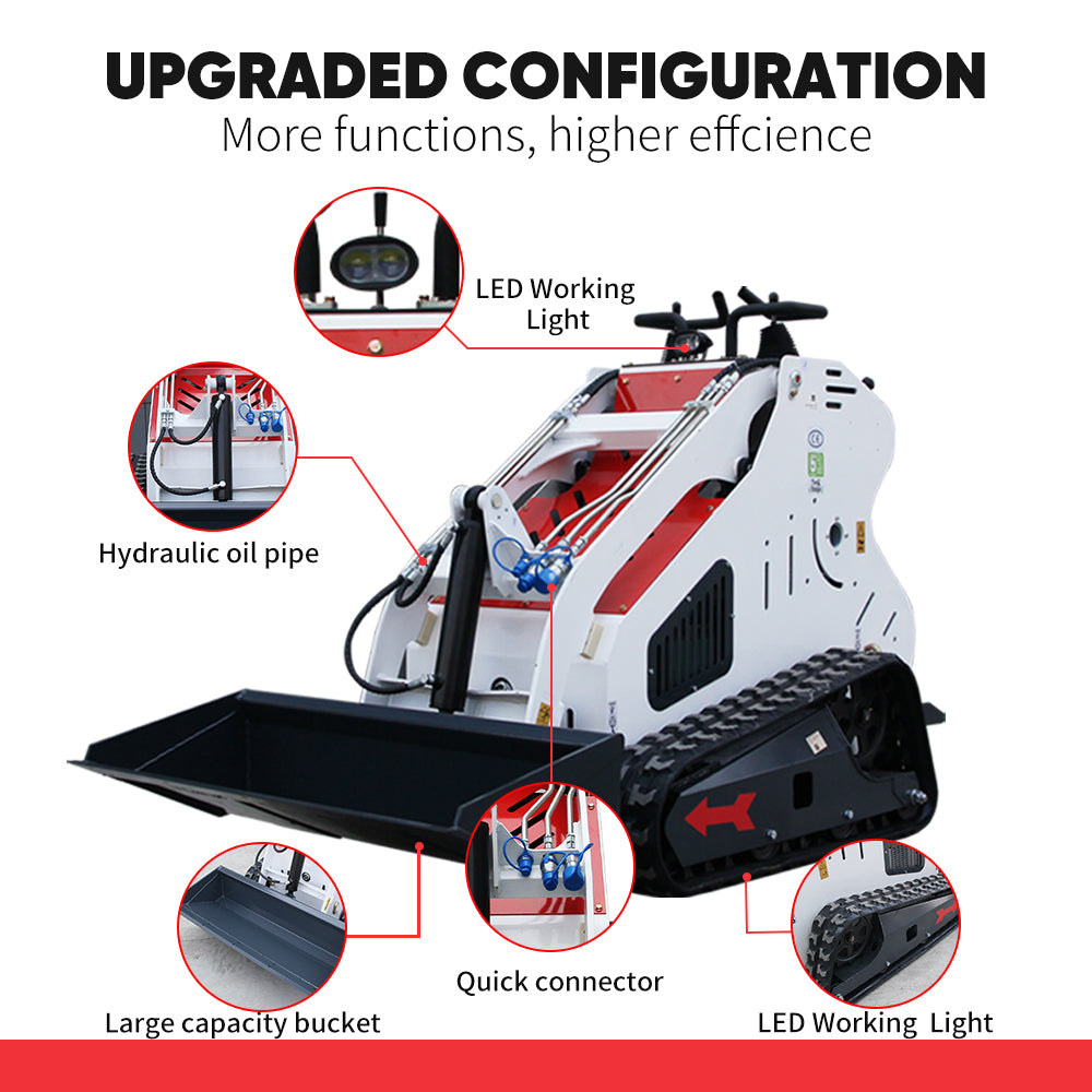 MachPro 39" Ultra-Narrow Stand-On Mini Skid Steer – Zero Tail Swing & Walk-Behind Dual Mode, 13.5HP Briggs & Stratton EPA Engine, Compact Track Loader for Tight Spaces, Farms & Landscaping