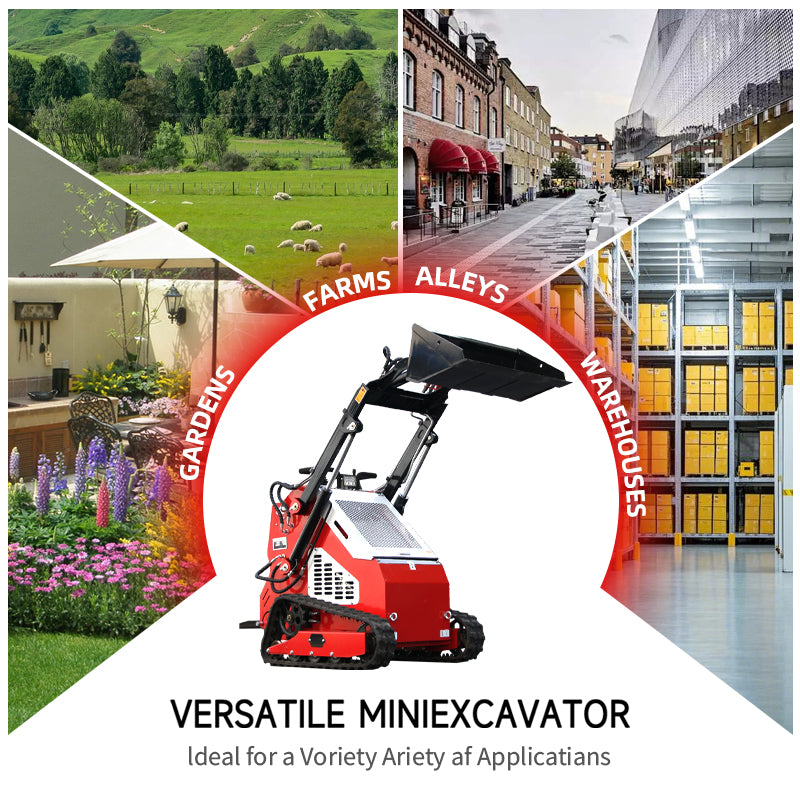 2025 13.5HP Mini Skid Steer Loader B&S Gasoline Stand-on Gas Electric Start