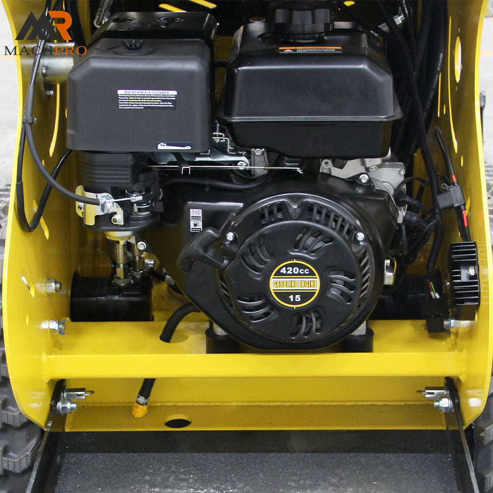 New POWERFUL 13.5HP Hydraulic Mini Skid Steer Loader Stand-on Track Gas Garden