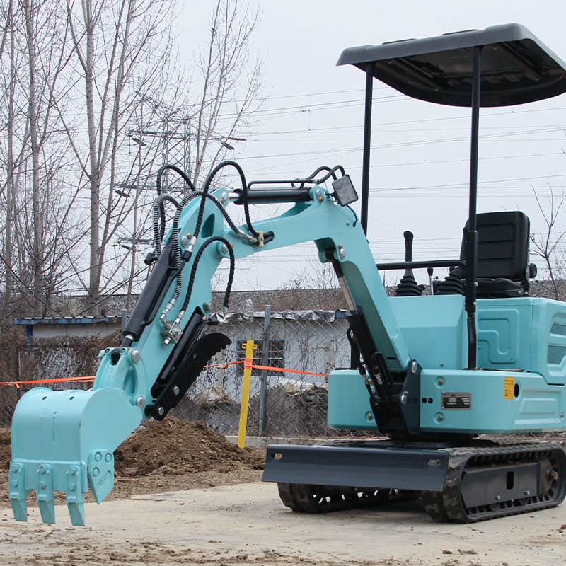 Mini Excavator Hydraulic Thumb 1.1 Ton Digger Gas Tracked Crawler Kubota Diesel