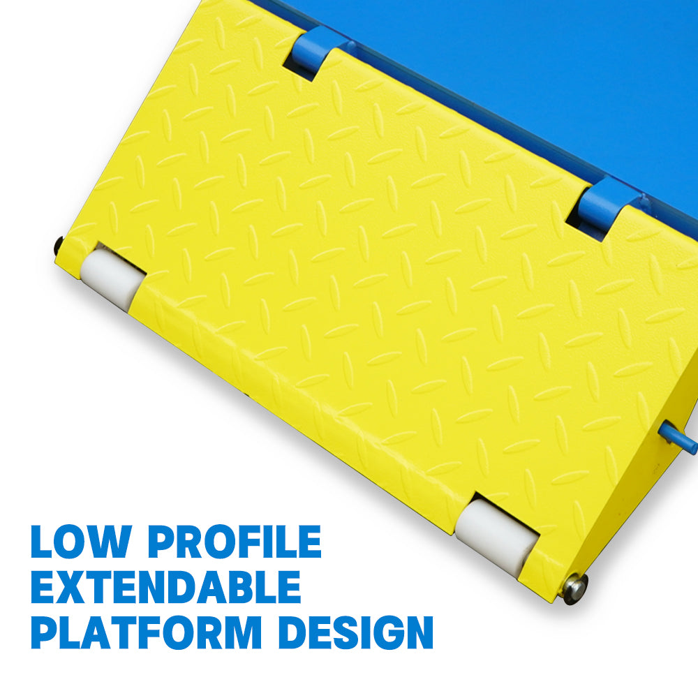 6614 lbs Mid-Rise Scissor Lift for Home Garage - 110V/60Hz Portable Car Lift with Pneumatic Release