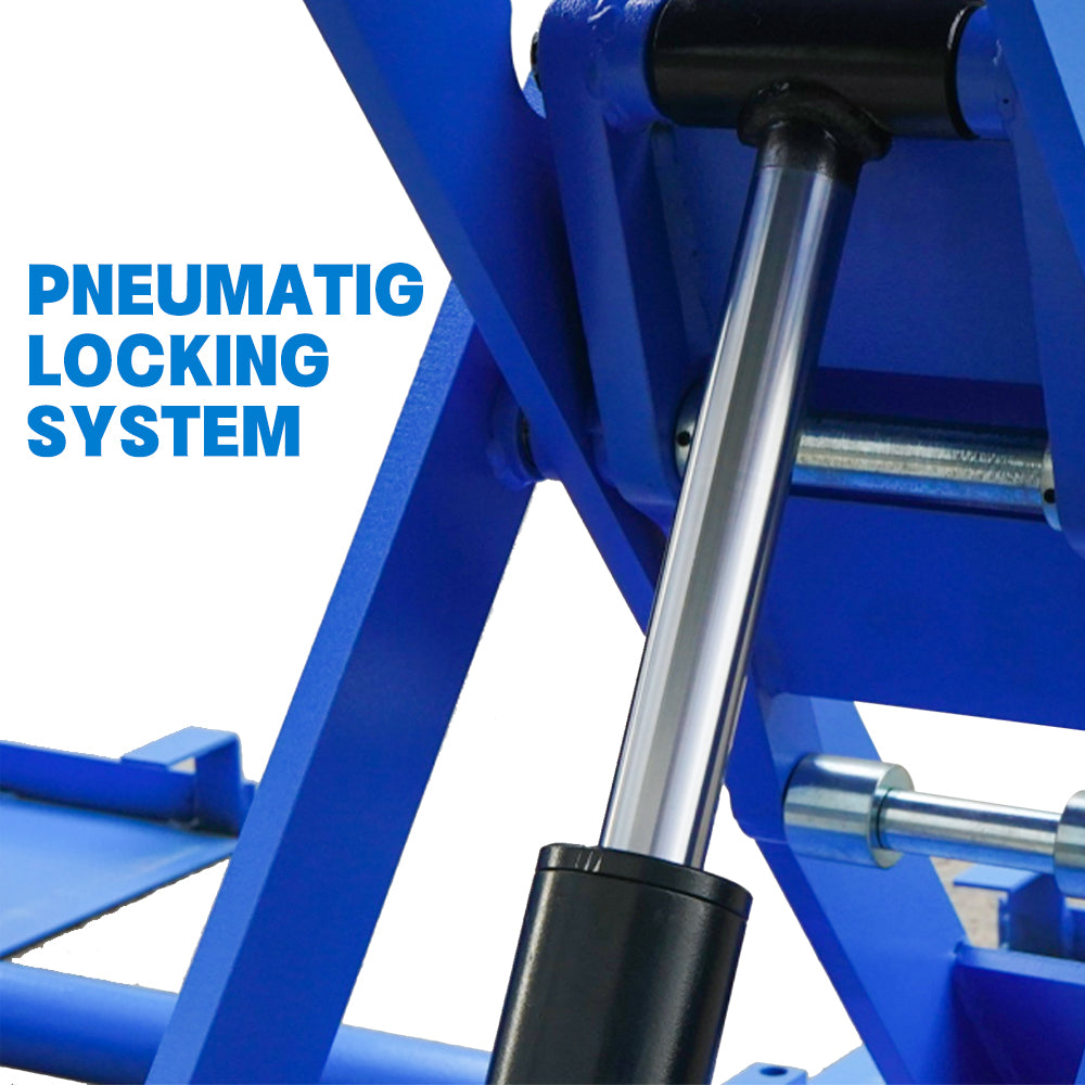 6614 lbs Mid-Rise Scissor Lift for Home Garage - 110V/60Hz Portable Car Lift with Pneumatic Release