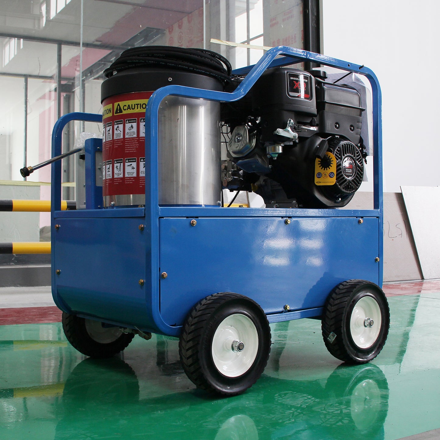 Mach pro H4000 Industrial Hot Water Pressure Washer – 4060 PSI, 212°F Diesel High-Temp Cleaner with Briggs & Stratton Engine & Italian AR Pump (BLUE)