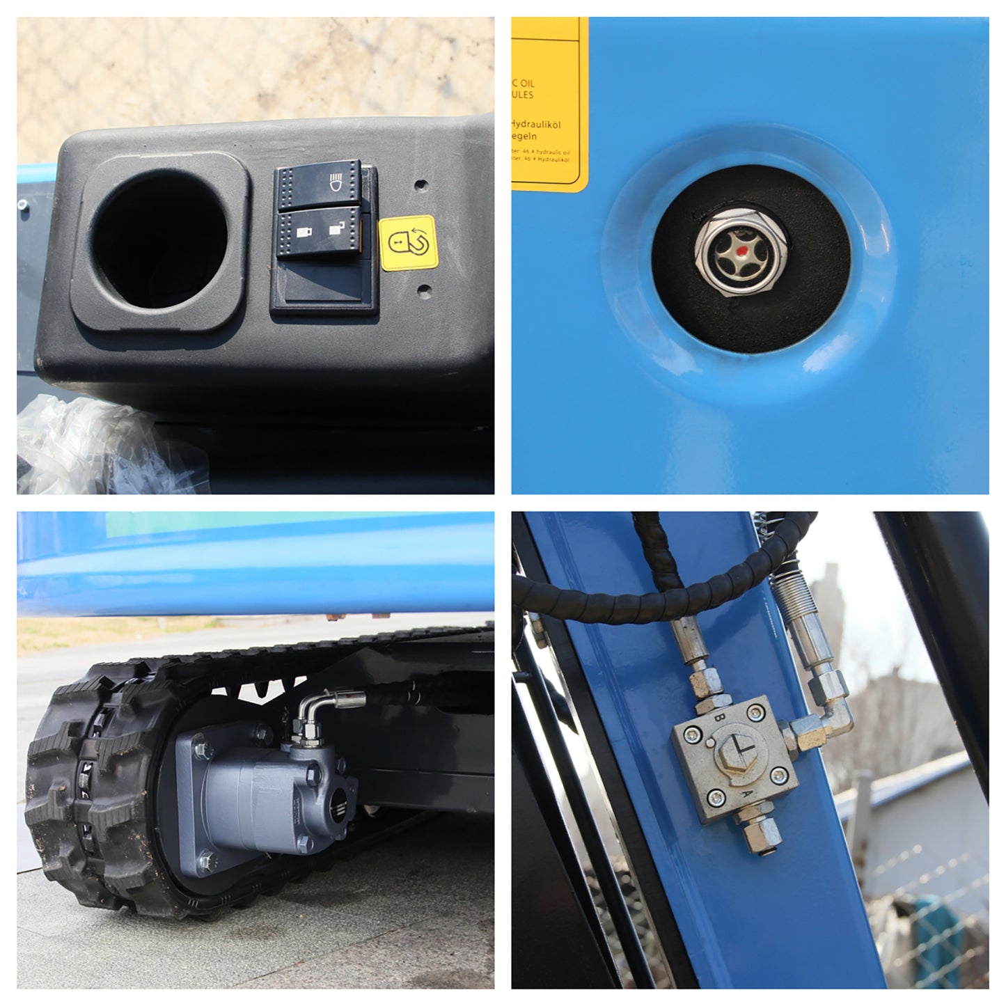 1.8 Ton New Pilot Control KubotaEnigne Diesel Mini Excavator, 2800LBS Dig Force, for Home Garden Digging