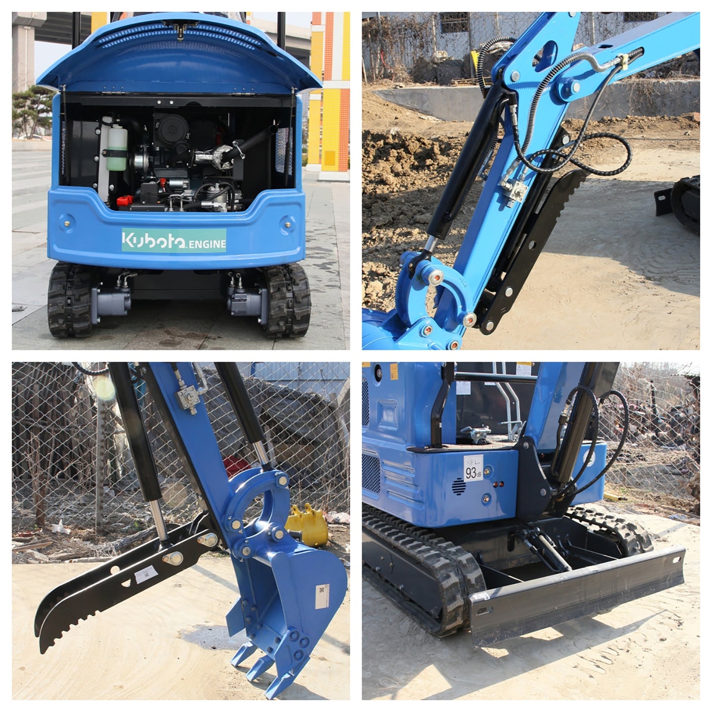 1.8 Ton New Pilot Control KubotaEnigne Diesel Mini Excavator, 2800LBS Dig Force, for Home Garden Digging