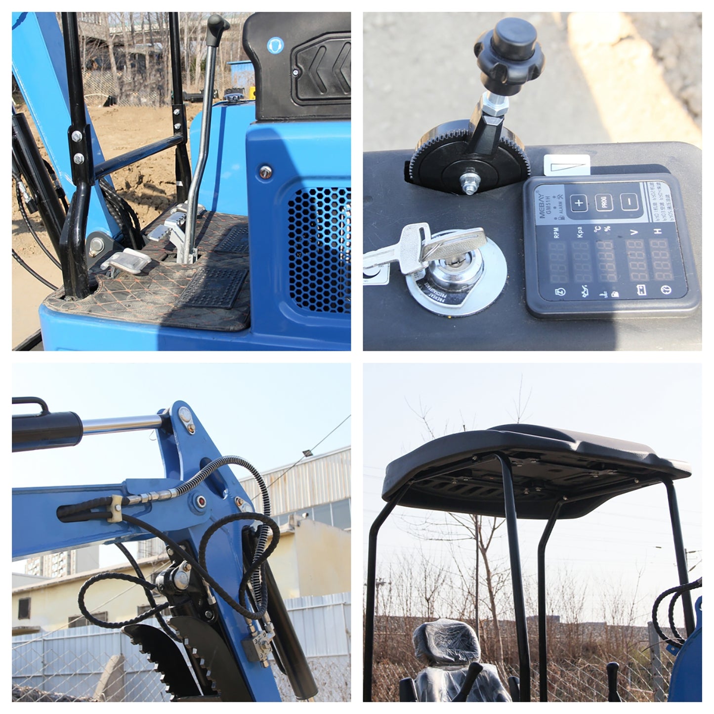 1.8 Ton New Pilot Control KubotaEnigne Diesel Mini Excavator, 2800LBS Dig Force, for Home Garden Digging