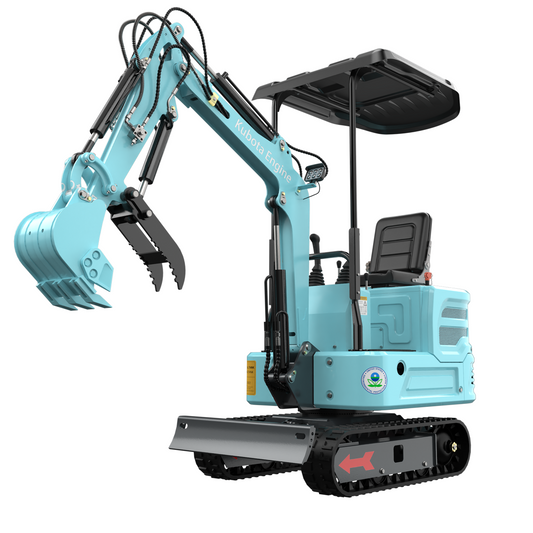 Mini Excavator Hydraulic Thumb 1.1 Ton Digger Gas Tracked Crawler Kubota Diesel