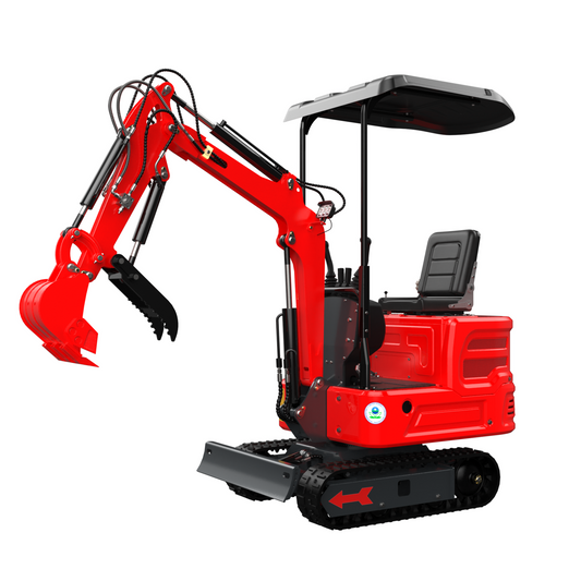 Mini Excavator Hydraulic Thumb 1.1 Ton Digger Gas Tracked Crawler Kubota Diesel